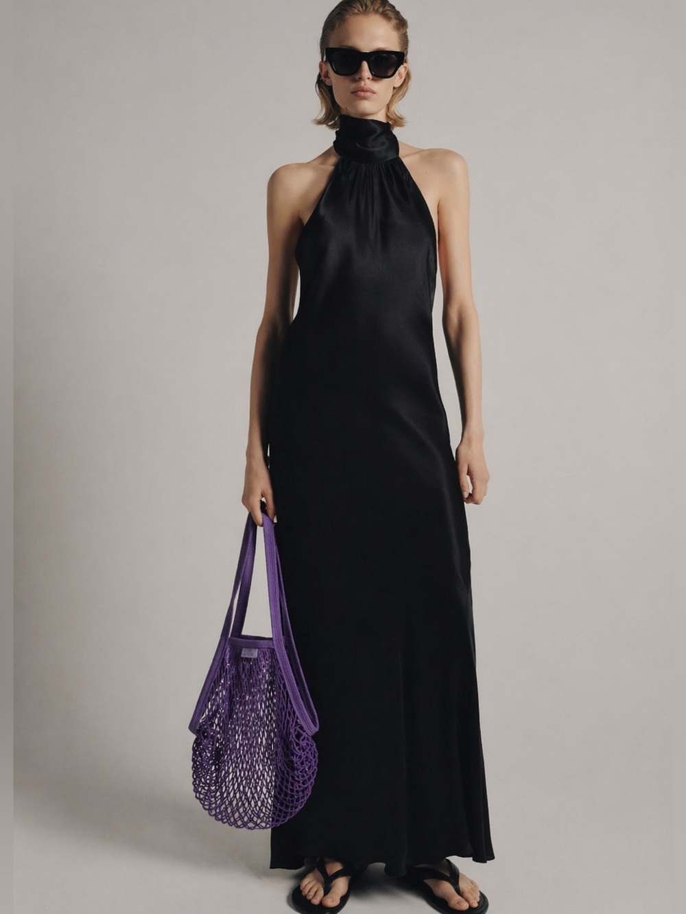 ZARA PURPLE MESH BAG
